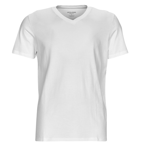 Jack & Jones - JJEORGANIC BASIC TEE SS V-NECK - Blanc