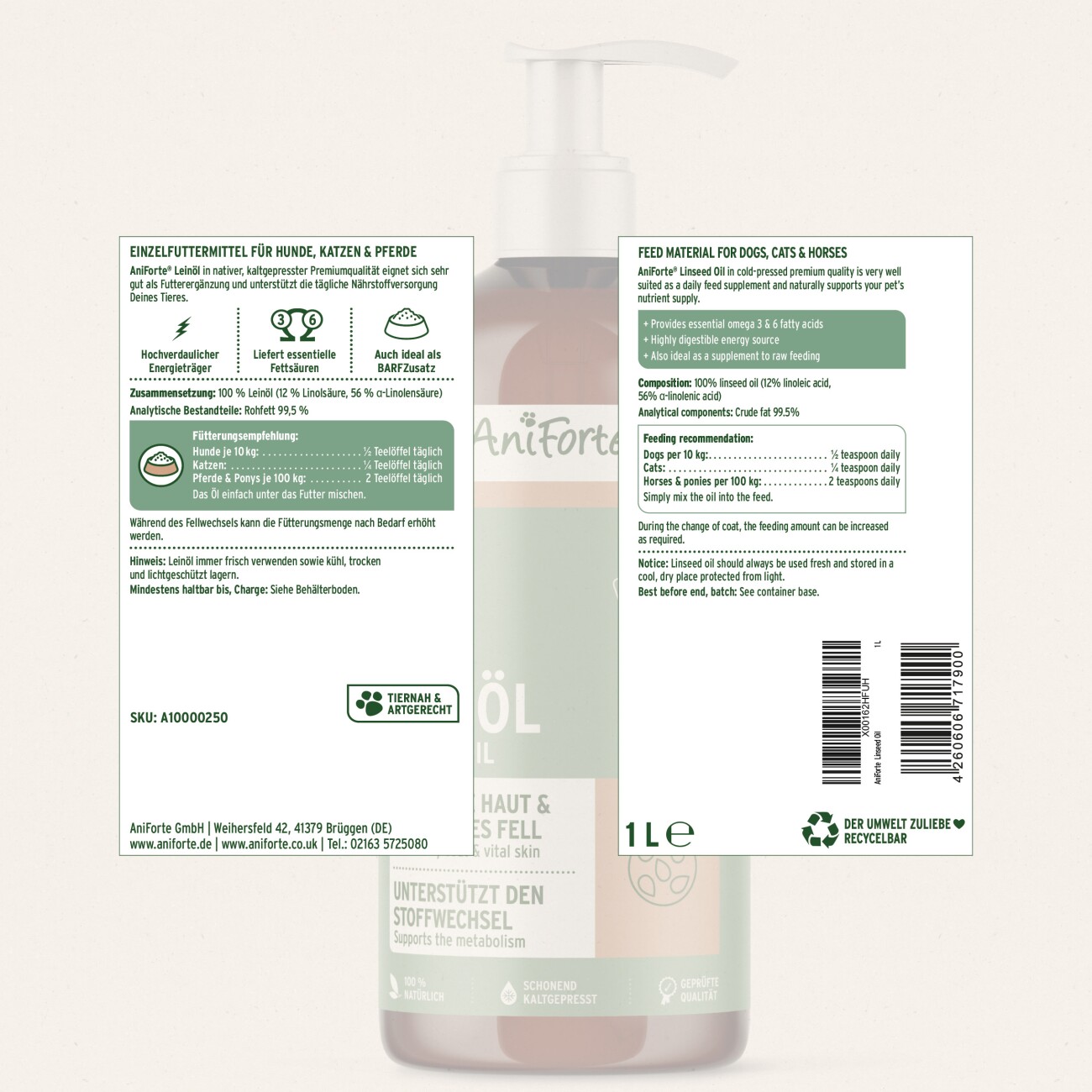 AniForte Leinöl 1 Liter