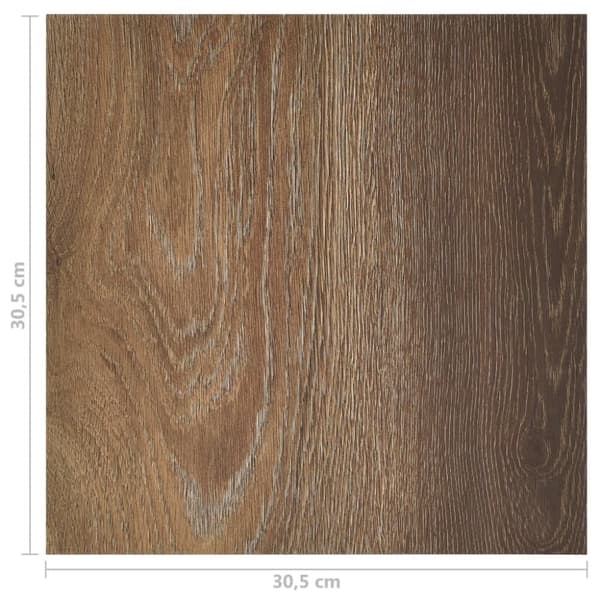 vidaXL Selvklebende gulvplanker 20 stk PVC 1,86 m² brun