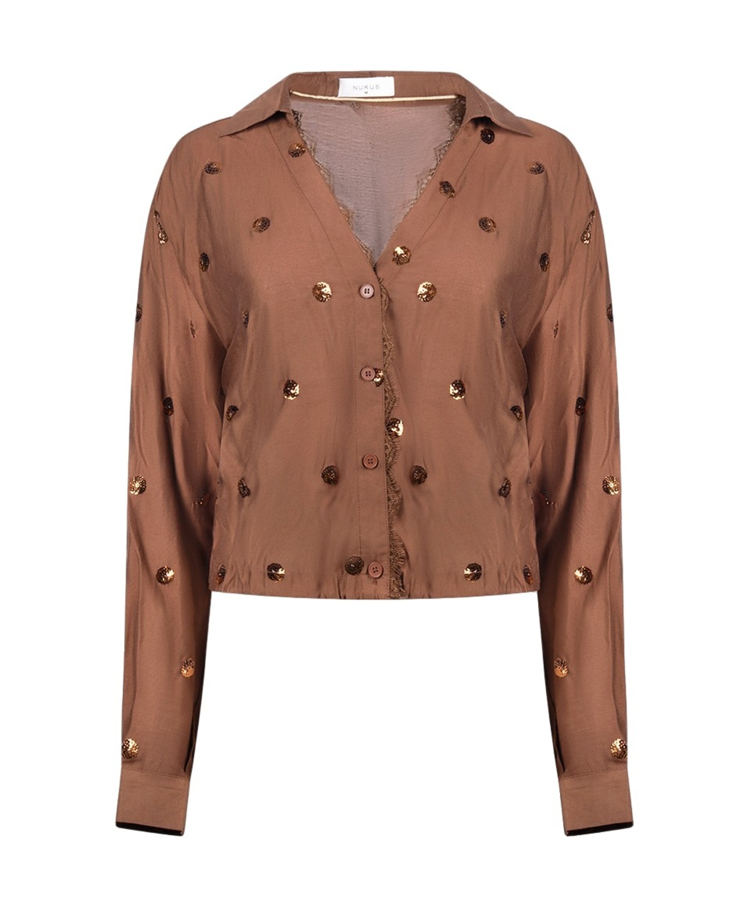 Nukus Dames blouse bruin