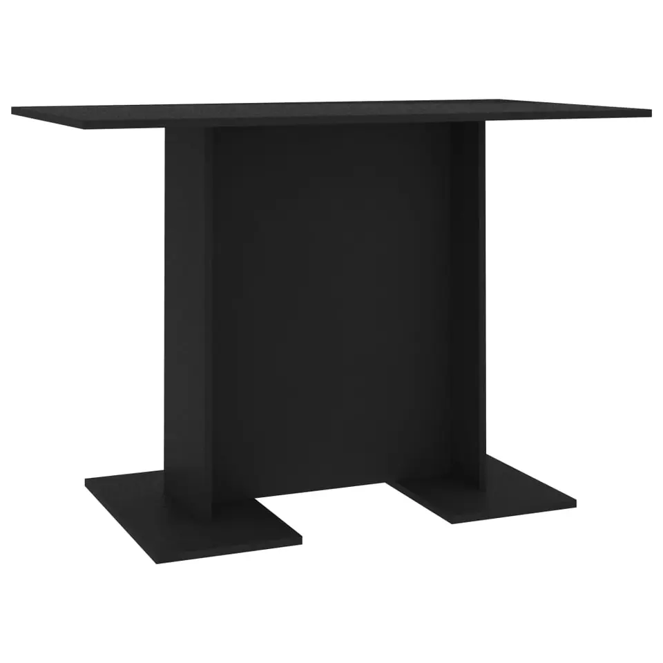 vidaXL - Eettafel - Zwart - Bewerkt hout