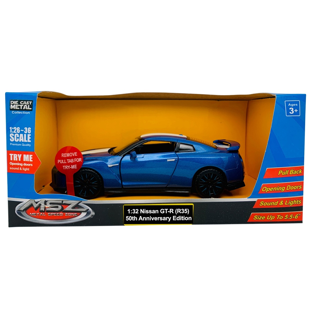 1:32 Nissan GT-R (R35) Pull Back Diecast Car