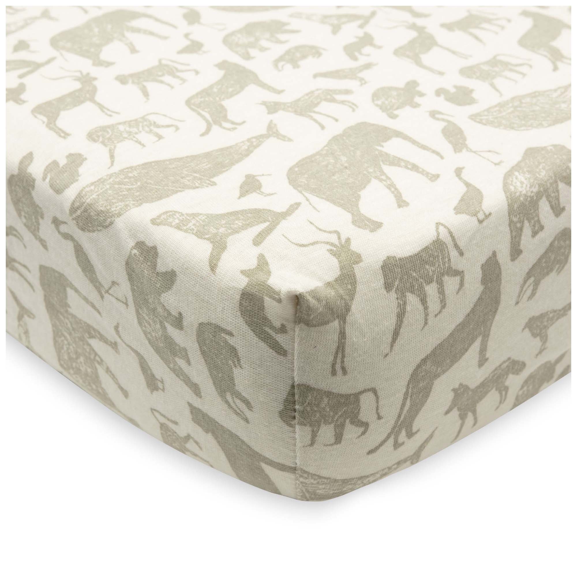 Jollein wieghoeslaken animals wit