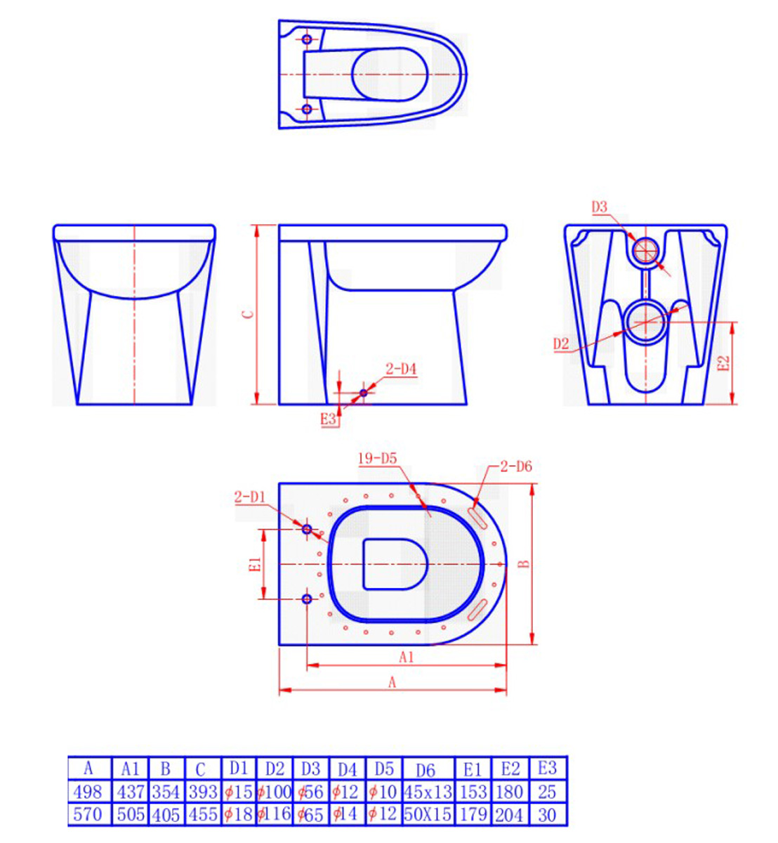 Eastbrook Kompact toiletpot back to wall wit glans
