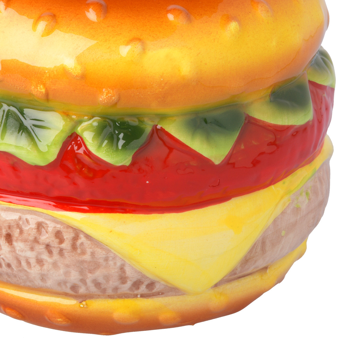 Topolino Spardose im Burger-Design braun / grün / rot