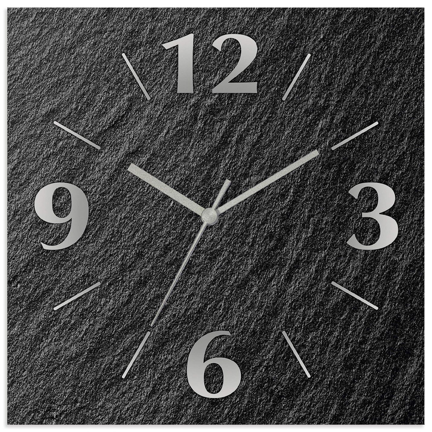 Hochwertige Wanduhr in Schiefer-Optik