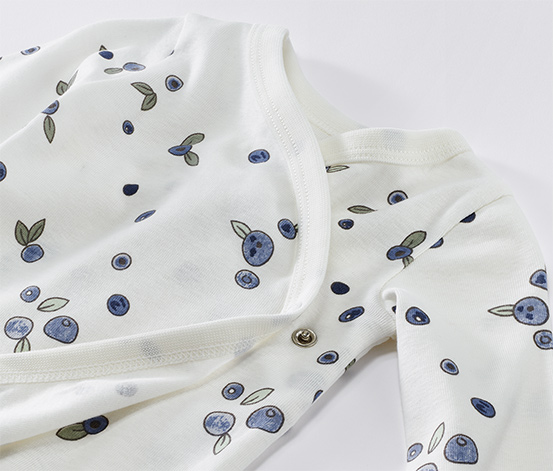 5 Baby-Langarmbodys, Blaubeere