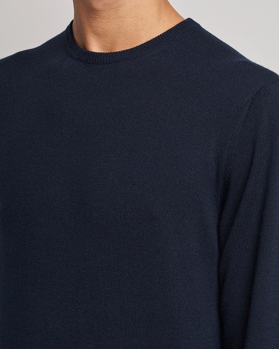 Piacenza Cashmere Cashmere Crew Neck Sweater Navy