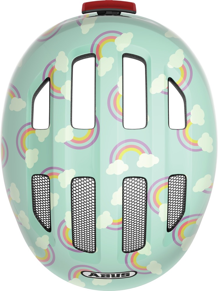ABUS Smiley 3.0 cykelhjelm LED  Blue Rainbow