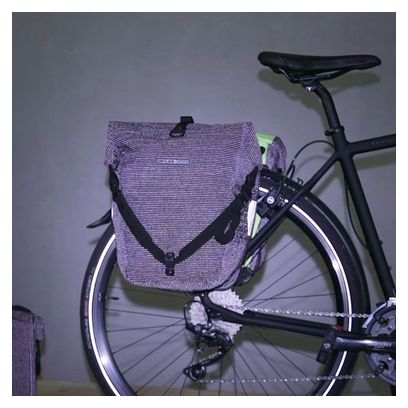 Sacoche de Porte-Bagages Ortlieb Back Roller High Visibility 20L Noir Réfléchissant
