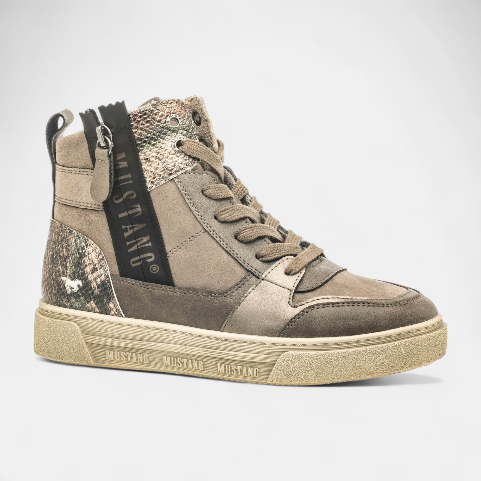 Baskets hautes Femme gris