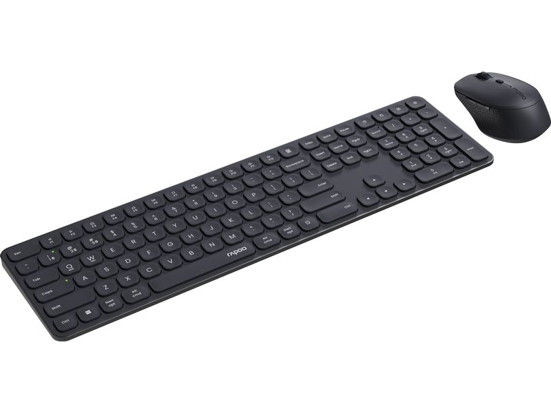 Rapoo Tastatur-Maus-Set 9810M ultraslim Kabelloses Desktop-Set mit Bluetooth 5.0