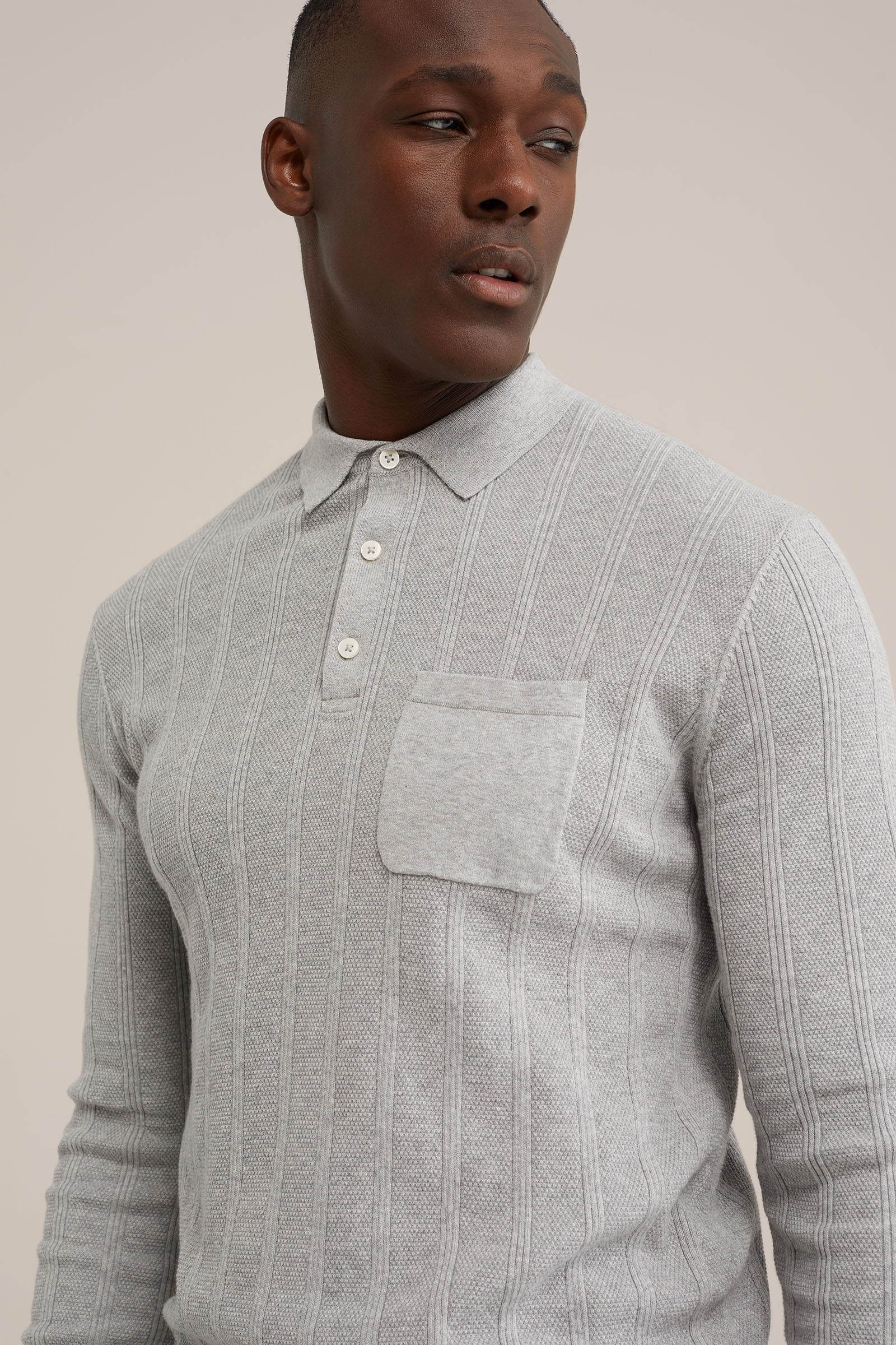 trui met structuur WE Fashion Lichtgrijs