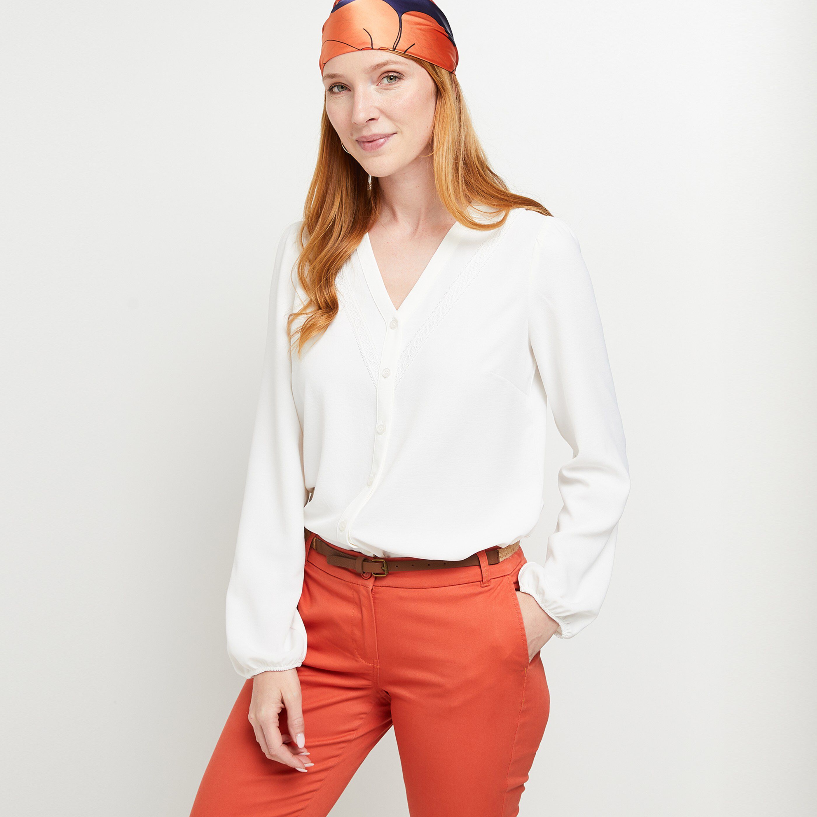 Chemisier fluide écru femme - ECRU