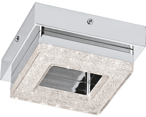 LED plafondlamp 4W 400 lm 3000K 14x14 cm Fradelo chroom/helder/kristal