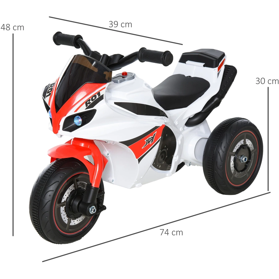 HOMCOM Rutscherfahrzeug als Motorrad weiß