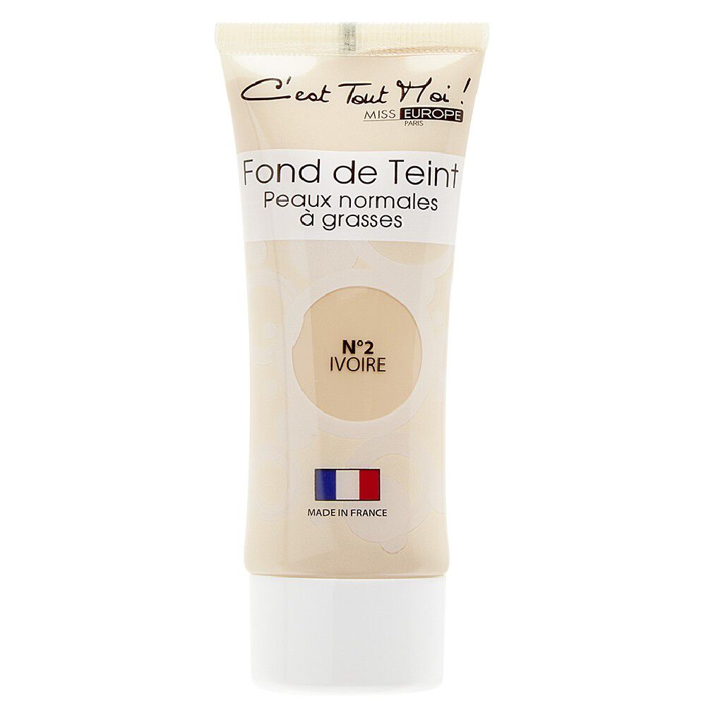 Fond de teint peau normale à grasse n°2 Ivoire