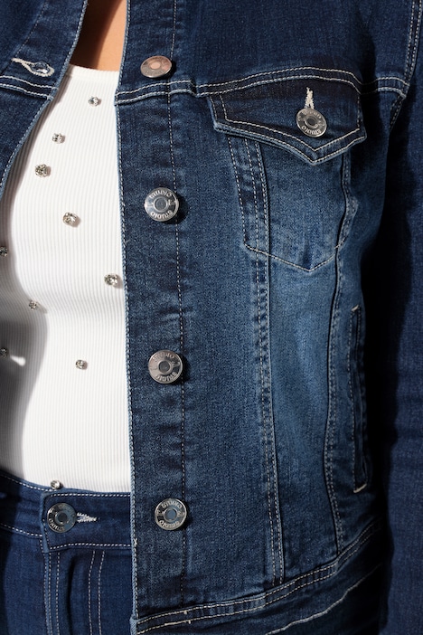 Jeansjacke, Heart-Rückenpatch, Langarm