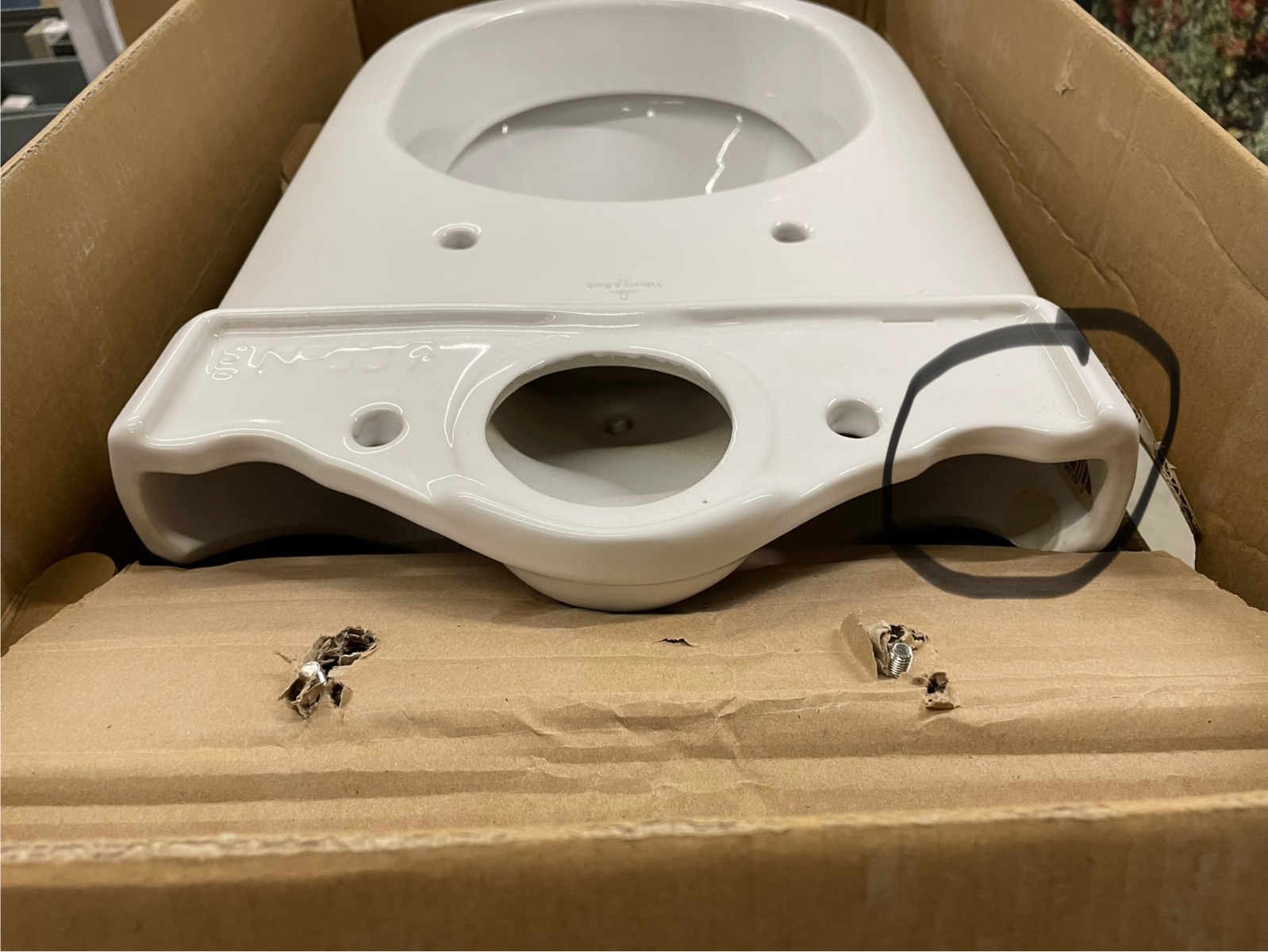 SCHADEMODEL: Villeroy & Boch O.novo combi-pack m. closetpot AO - reservoir- zitting wit