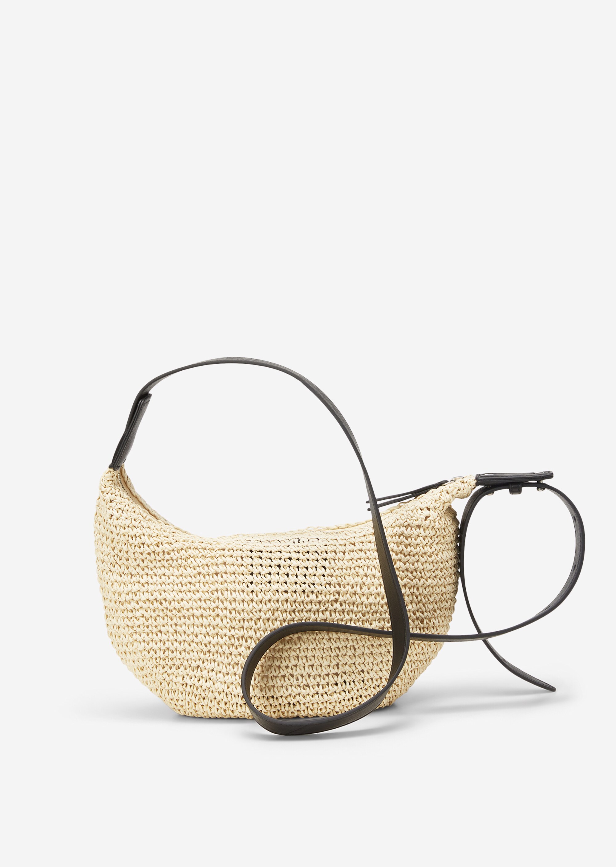 Banana-Bag aus Paper-Raffia und Echtleder
