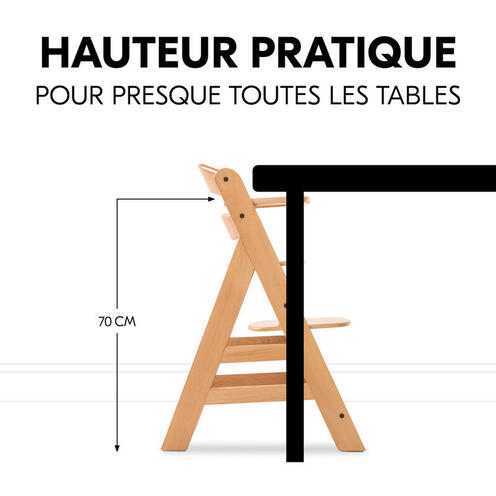 Chaise haute Alpha+ - Bois - HAUCK