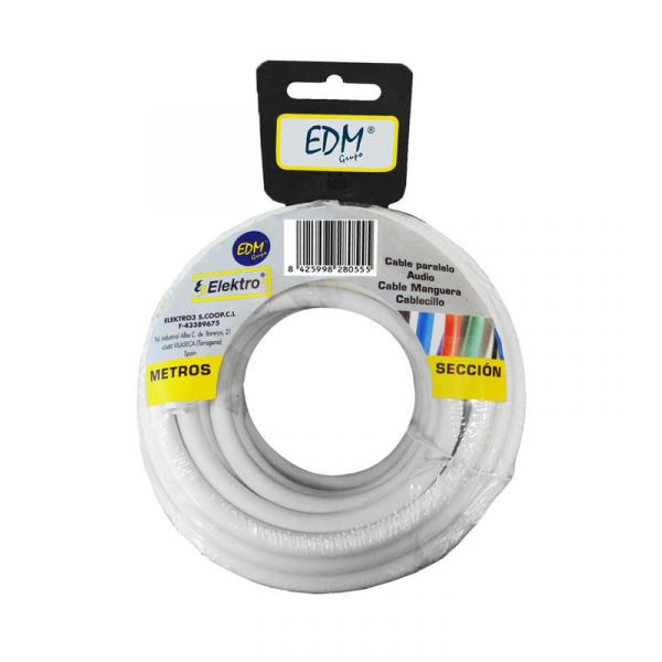 EDM Fio Elétrico Tubular 3X1Mm Branco 20Mts