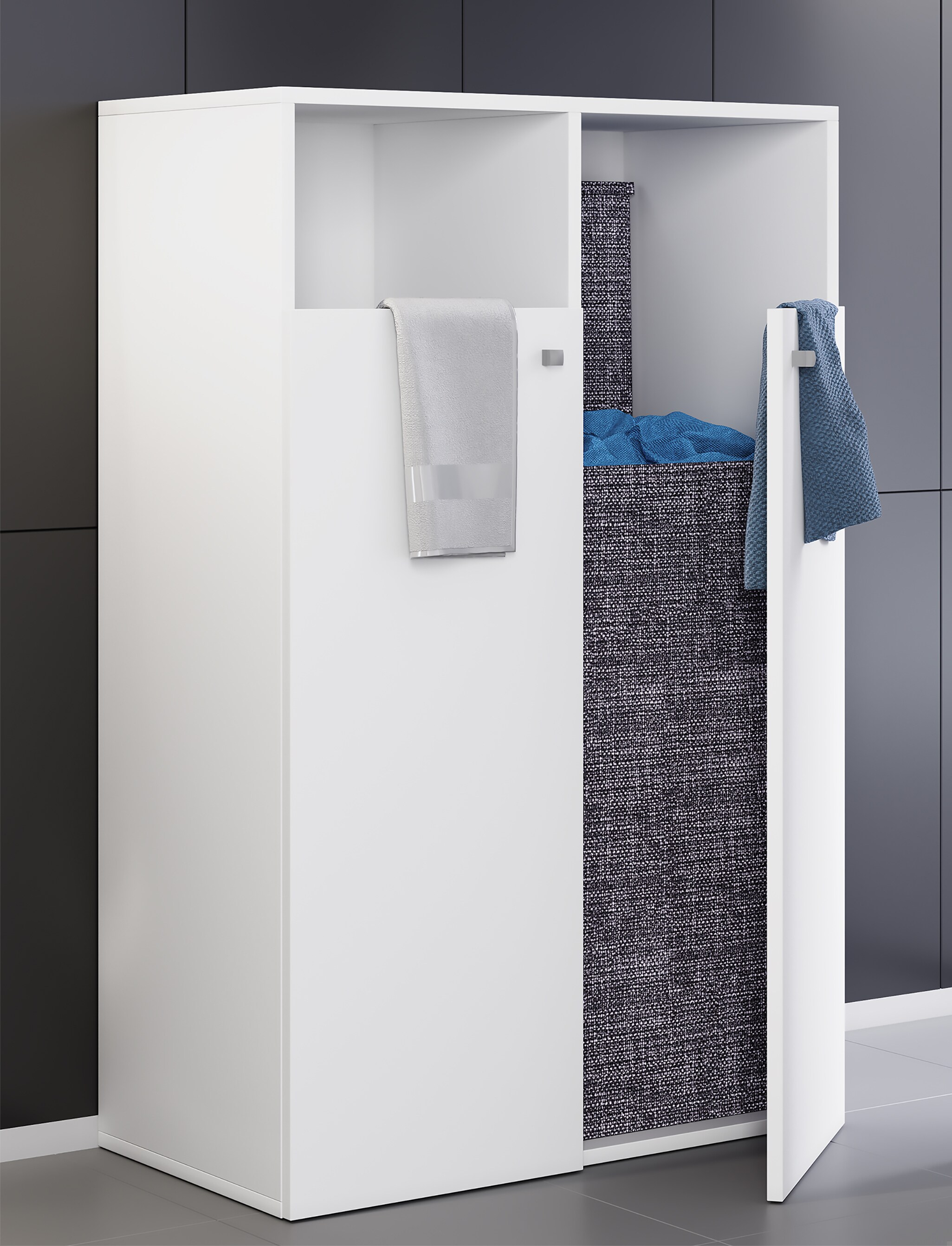 VCM Stoff Wäscheschrank Wäschetruhe Wäschebox Wäschekorb Stoffbox Wäsche Dreso XL 2f
