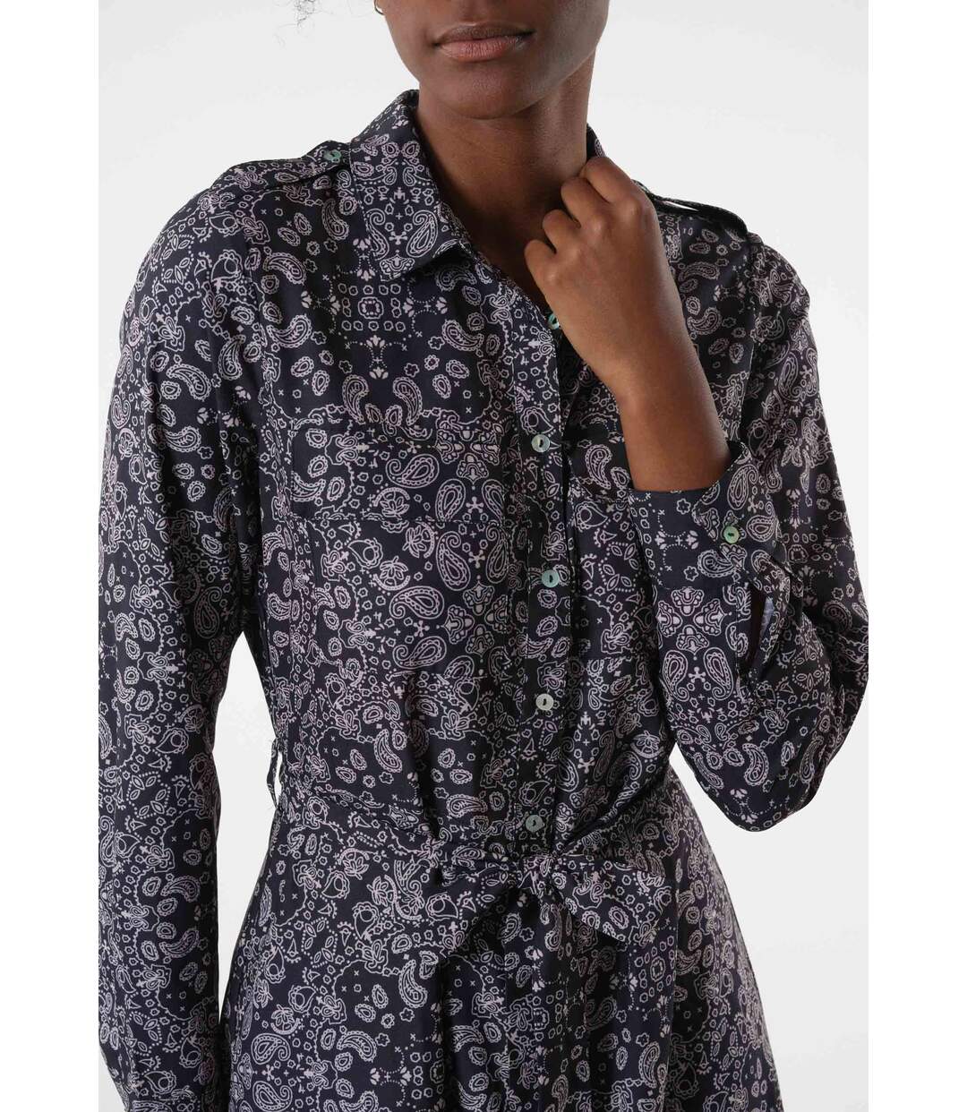 Robe longue à imprimé bandana INDIANA