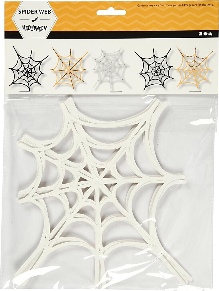 Spindelvæv - Str. 19X21 CM - 230 G - Hvid - 16 Stk