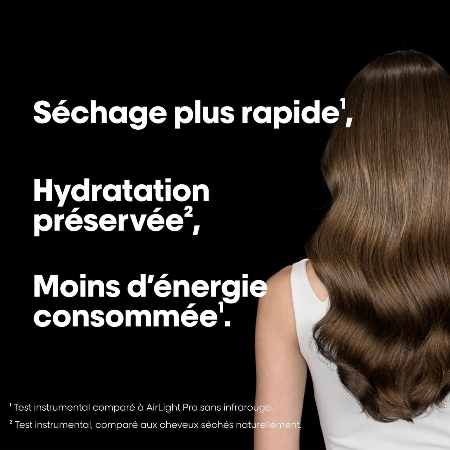 L'Oréal Professionnel, AirLight Pro, Sèche-Cheveux à la Technologie Lumière Infrarouge Brevetée, Sèchage Puissant, Rapide & Précis, Préserve l'Hydratation du Cheveu, Sans abmer le cheveu