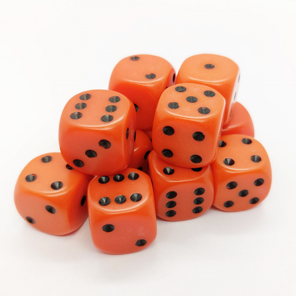Set de 12 Dés 6 Faces Chessex : Opaques