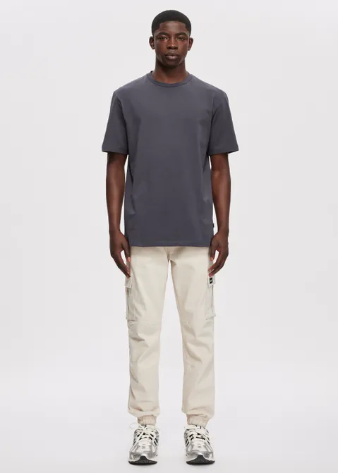 Twill cargobroek off-white (ECRU)