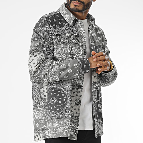 Surchemise M23322CJA Gris Anthracite Gris Bandana