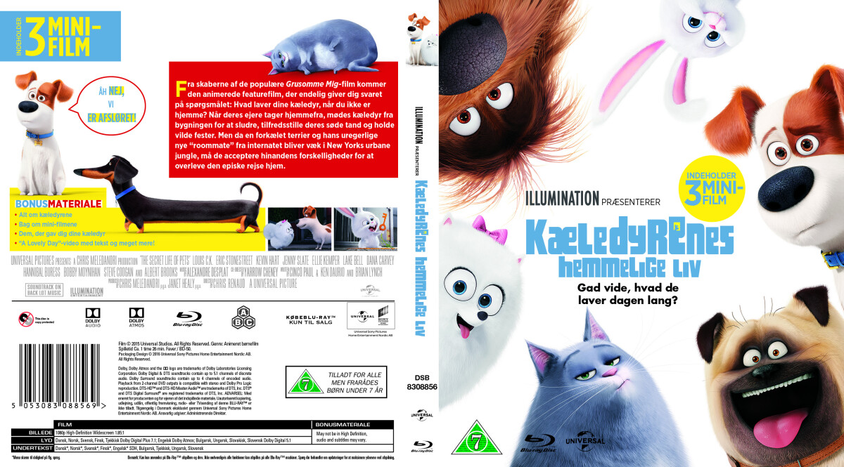 Kæledyrenes Hemmelige Liv / The Secret Life Of Pets - Blu-Ray