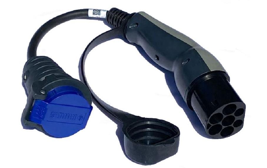 Adapter Typ 2 - T23 mit Entriegelung, 230 V, 16A<br>Adapter Typ 2 Ladekabel auf Typ 23 Steckdose
