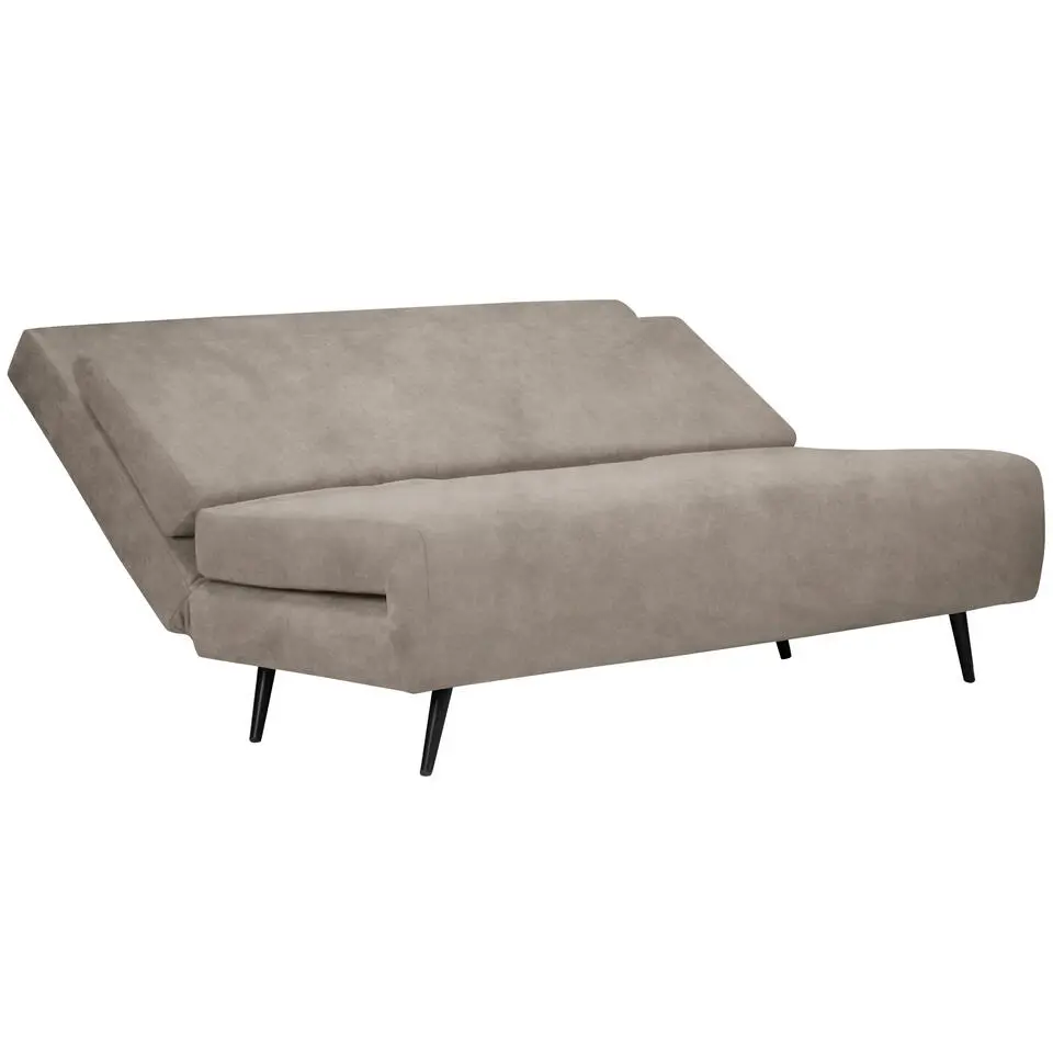 Mallory - Slaapbank 140 cm in taupe fluweel
