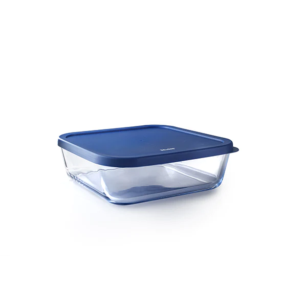 Set de 3 boîtes carrées en verre Ibili