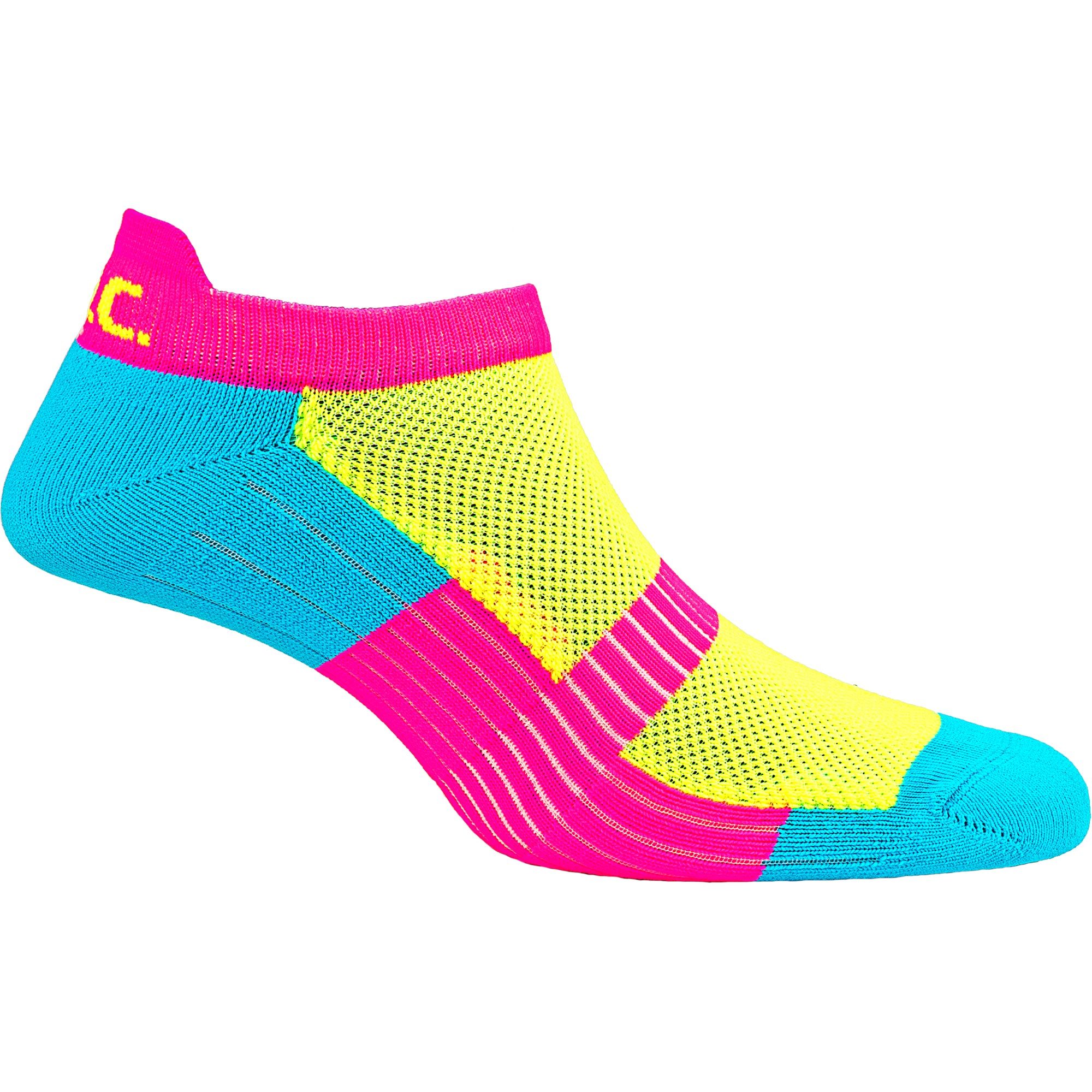 P.A.C. 1.0 Footie Active Short Socken Damen neon multicolor