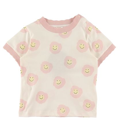Stella McCartney Kids T-Shirt - Weiß/Rosa m. Blumen