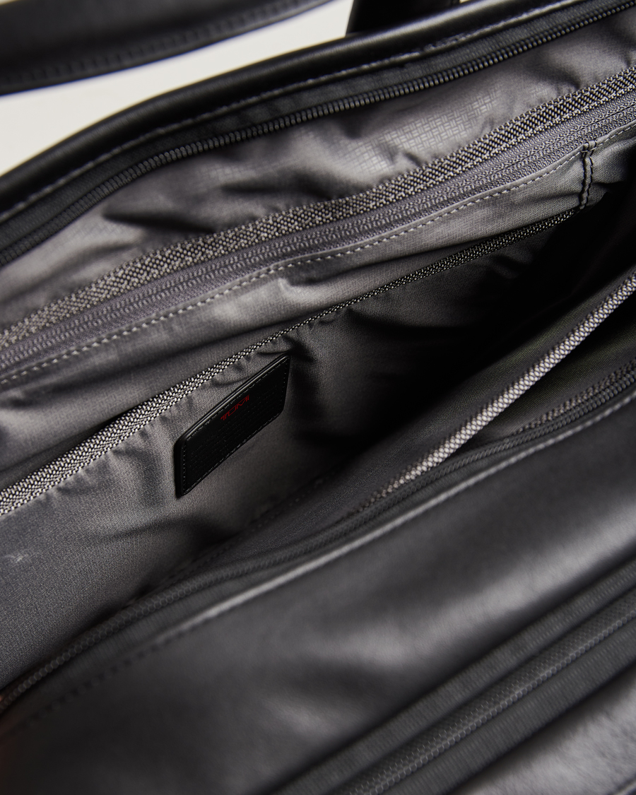 TUMI Alpha 3 Exp Organizer Laptop Leather Brief Black