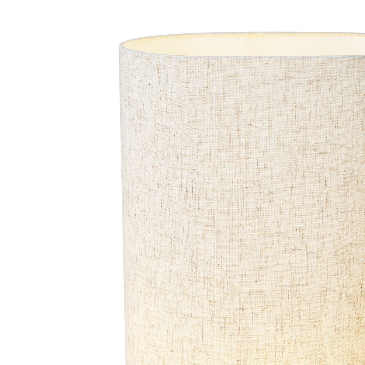 Japandi vloerlamp hout met linnen kap 70cm - Lamel