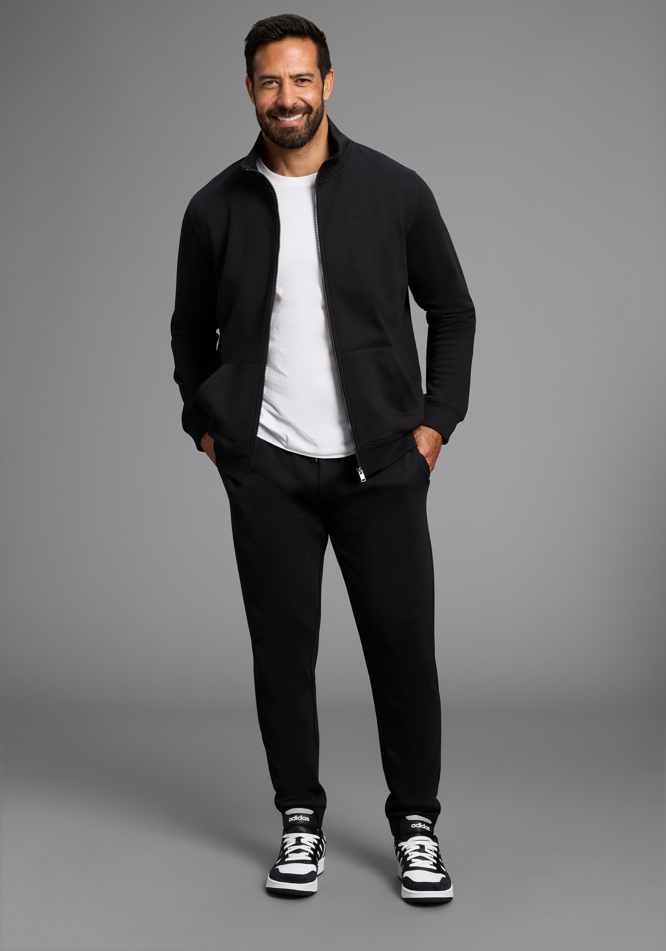 Man's World Sweatjacke »Jogginganzug«, für Sport und Freizeit auch in Grosse Grössen