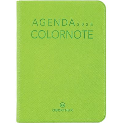 Agenda Colornote - 1 semaine sur 2 pages - 7,5 x 10,5 cm - vert pomme - Oberthur