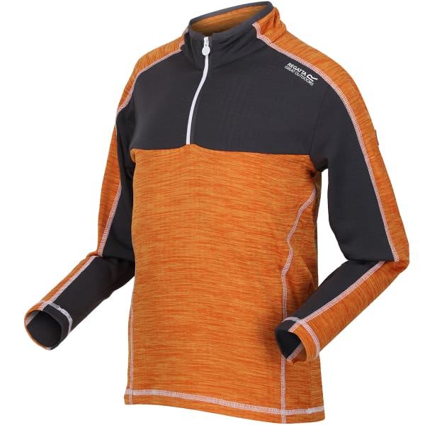 Sweat polaire randonnée REGATTA HEWLEY ORANGE PEPPER/SEAL GREY