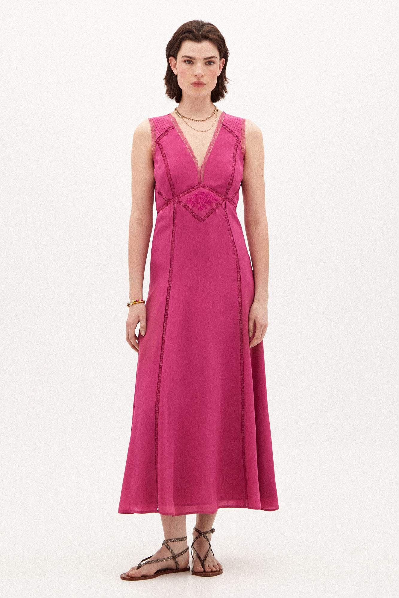 Vestido longo Megan Lingerie - Rosa