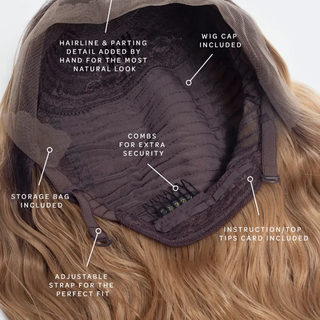 The Harley Golden Balayage Boho Waves Lace Front Wig