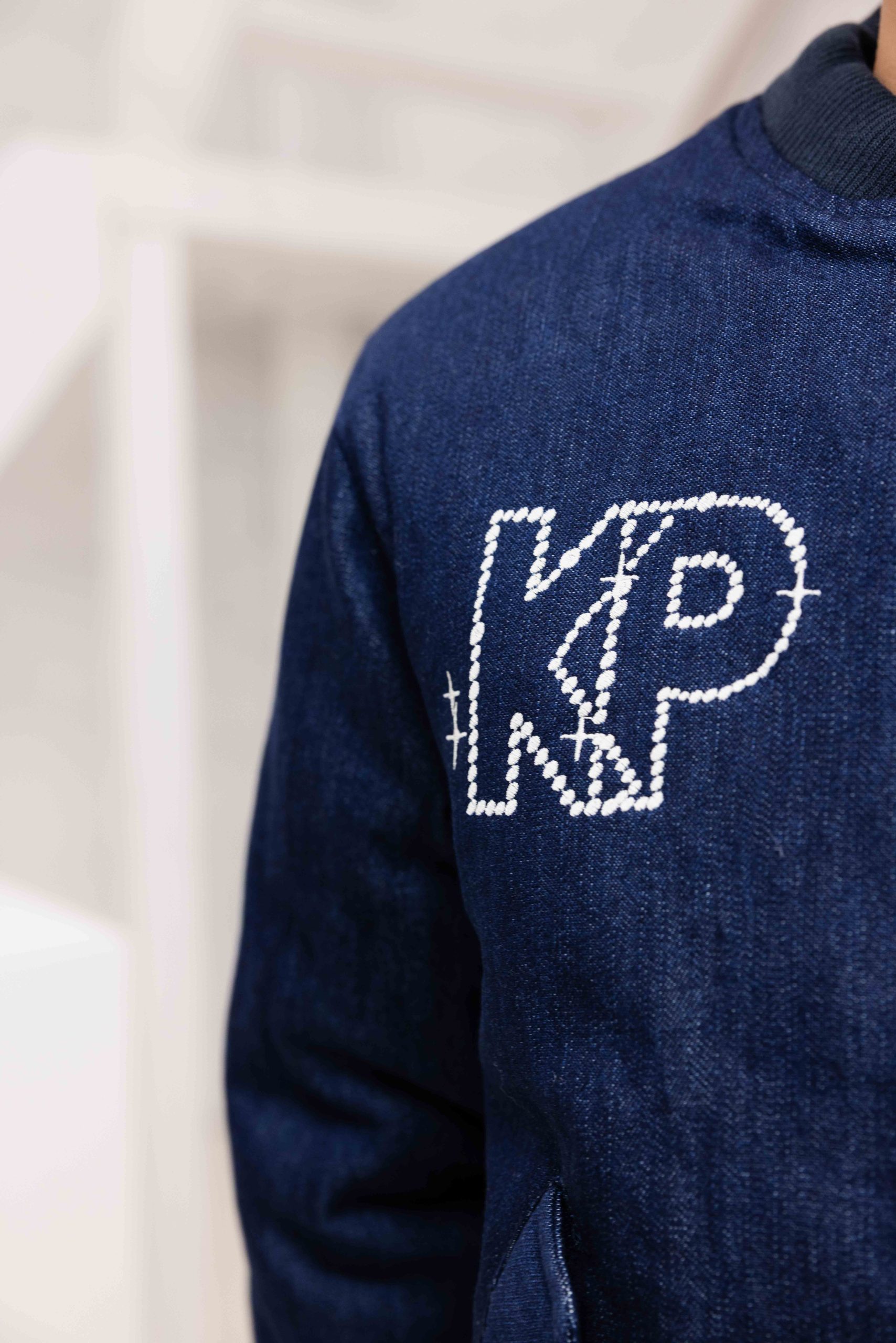 Kenzo Galaxy Embroidered Reversible Jacket Kids Donkerblauw