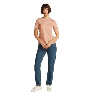 Tee-shirt à manches courtes femme Woven Label Regular Jersey CALVIN KLEIN