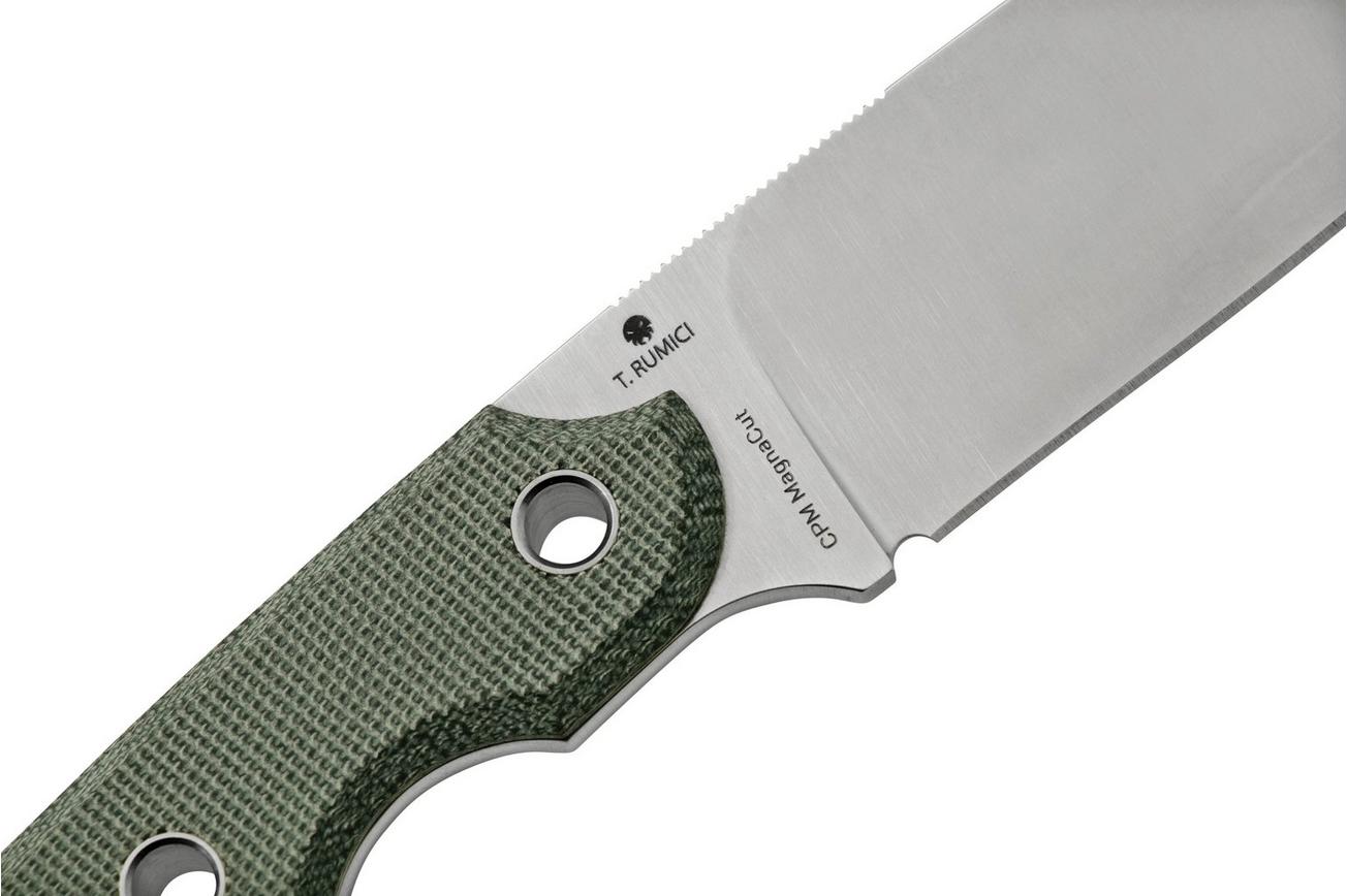 Viper Basic 3 VT4034CB MagnaCut Spear Point Satin, Black Canvas Micarta, vaststaand mes