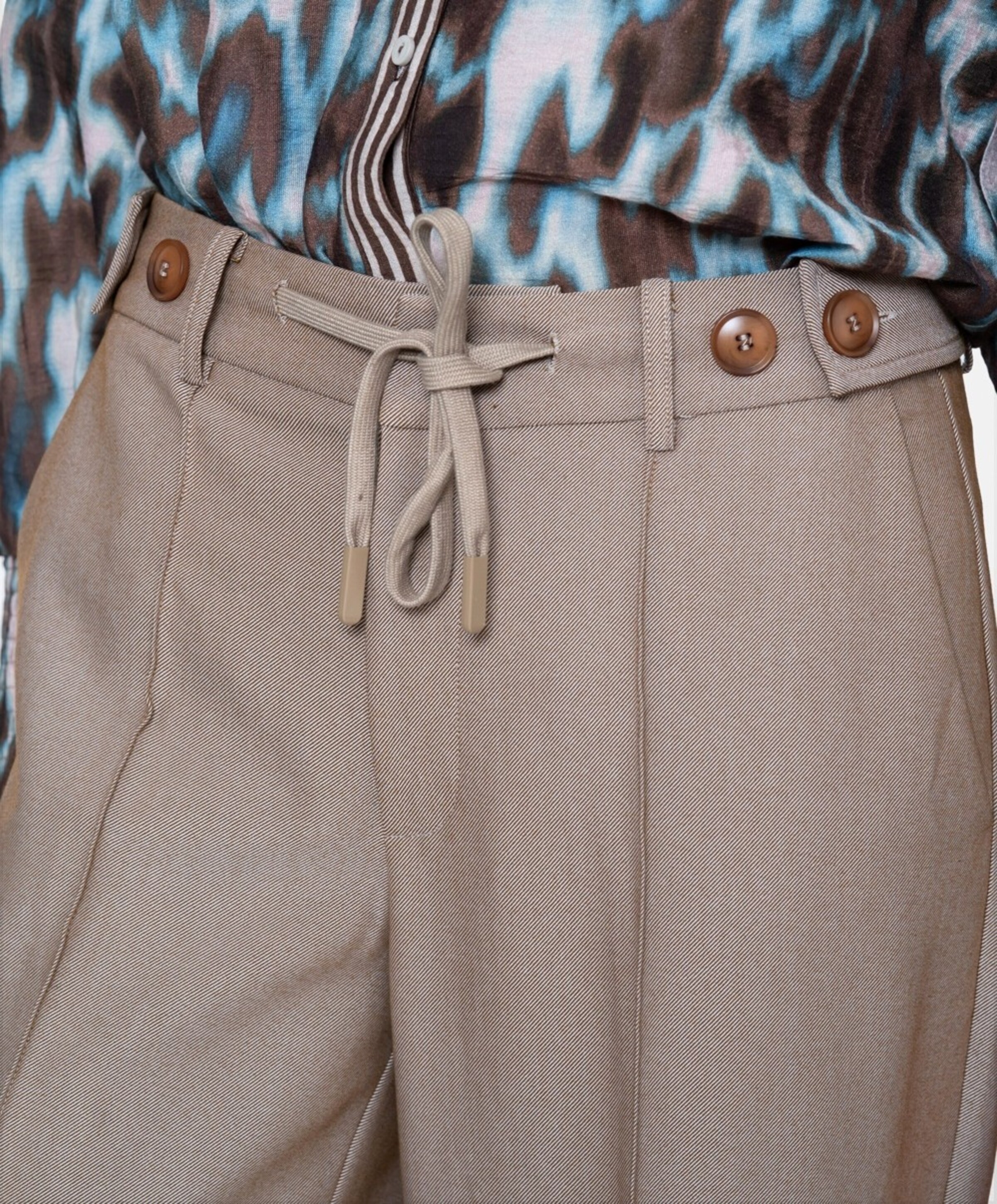 Geisha Fancy waistband dames broek beige